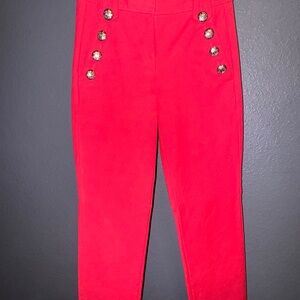 White House Black Market Bold Red Trousers